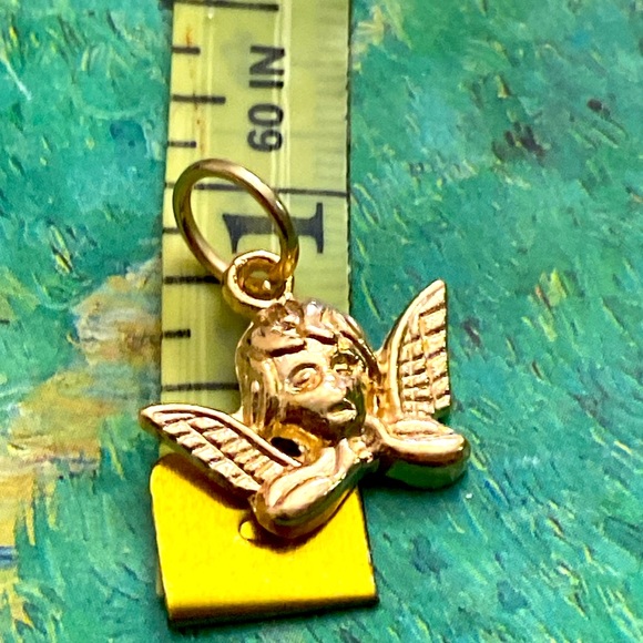 5/$10❤️❤️❤️NEW Rose Gold Tone Angel Charm Pendant - Picture 2 of 2